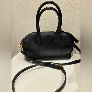 Discontinued Tory Burch Cross Body with Top Handle Black